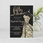 Invitation Parties scintillant d'or SequinsRobe, Black50e fêt (Debout devant)