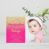 Invitation parties scintillant d'or sombre scénario photo Ann (Debout devant)