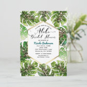 Invitation Parties scintillant d'or Sparkle Tropical Feuilles (Debout devant)