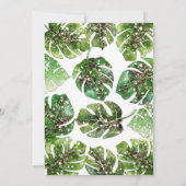 Invitation Parties scintillant d'or Sparkle Tropical Feuilles (Dos)
