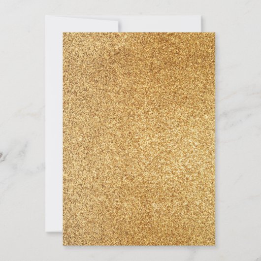 Invitation Parties scintillant d'or Tiara Princess Turquoise (Dos)