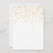 Invitation Parties scintillant d'or Tiara Royal Blue Floral Q (Dos)