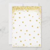 Invitation Parties scintillant d'or Twinkle Little Star Anniv (Dos)