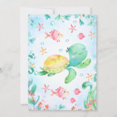 Invitation Parties scintillant d'or Une tortue de mer sous la (Dos)