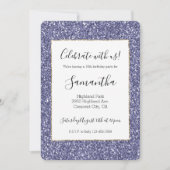 Invitation Parties scintillant d'or violet (Devant)
