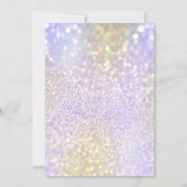 Invitation Parties scintillant d'or violet Quinceaneara Party (Dos)