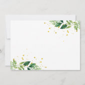 Invitation Parties scintillant d'or Wreath Green Chic - Photo (Dos)