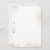 Invitation Parties scintillant dorée à l'eucalyptus (Dos)