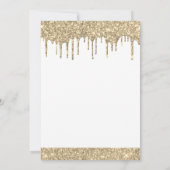 Invitation Parties scintillant dorée blanche étincelle Sweet  (Dos)