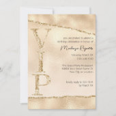 Invitation Parties scintillant dorée brillante VIP Party (Devant)