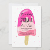 Invitation parties scintillant dorée douche à éclaboussures p (Devant)