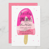 Invitation parties scintillant dorée douche à éclaboussures p (Devant / Derrière)