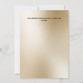 Invitation Parties scintillant dorée en coquille de Seahorse (Dos)