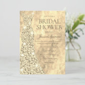 Invitation Parties scintillant dorée étincelante robe Fête de (Debout devant)