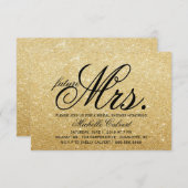 Invitation - Parties scintillant dorée Fête de l'm (Devant / Derrière)