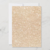 Invitation Parties scintillant dorée moderne et élégante phot (Dos)