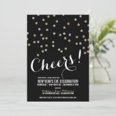 Invitation Parties scintillant Dots Nouvel An Soirée Invitati (Debout devant)