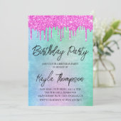 Invitation Parties scintillant Drift Arc-en-ciel Anniversaire (Debout devant)