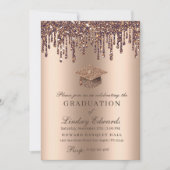 Invitation Parties scintillant Drift Bronze Gold Graduation I (Devant)