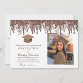 Invitation Parties scintillant Drift Bronze Gold Graduation P (Devant)