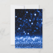 Invitation Parties scintillant Drips Blue Marine Mariage Brid (Dos)