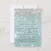 Invitation Parties scintillant Drips Silver Smoky Bridal Swee (Devant)