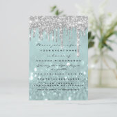 Invitation Parties scintillant Drips Silver Smoky Bridal Swee (Debout devant)