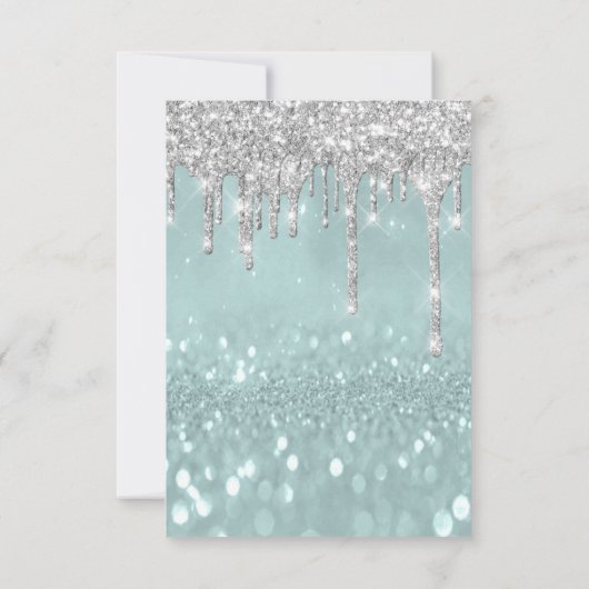 Invitation Parties scintillant Drips Silver Smoky Bridal Swee (Dos)