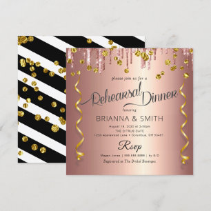 Invitation Parties scintillant Drives Élégante Répétition Dîn