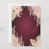 Invitation Parties scintillant Drives Robe Fleurs Bourgogne Q (Dos)