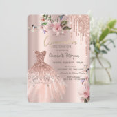 Invitation Parties scintillant Drives Robe Fleurs Printemps Q (Debout devant)