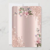 Invitation Parties scintillant Drives Robe Fleurs Printemps Q (Dos)