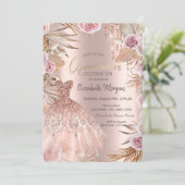 Invitation Parties scintillant Drives Robe Pampas Fleurs Quin (Debout devant)