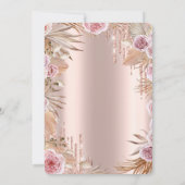 Invitation Parties scintillant Drives Robe Pampas Fleurs Quin (Dos)