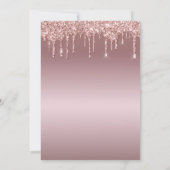 Invitation Parties scintillant Drives Rose Gold Anniversaire (Dos)