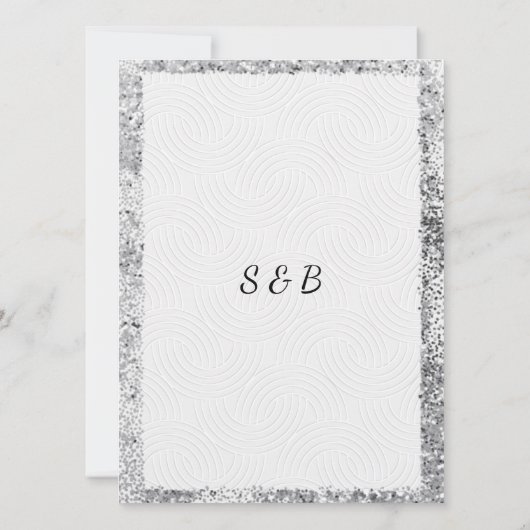 Invitation Parties scintillant du 25e anniversaire d'argent É (Dos)