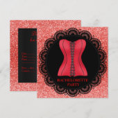 INVITATION PARTIES SCINTILLANT DU PARTI BACHELORETTE DE LA CO (Devant / Derrière)