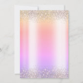 Invitation Parties scintillant Eiffel Confetti Ombre Quinceañ (Dos)