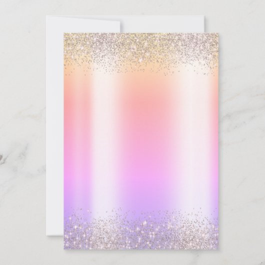 Invitation Parties scintillant Eiffel Confetti Ombre Quinceañ (Dos)