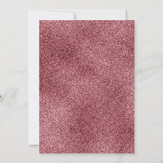 Invitation Parties scintillant élégante Calligraphie rose Ann (Dos)