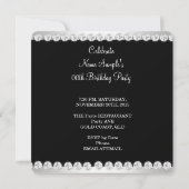 Invitation Parties scintillant élégante Cobalt Blue Coeur Cha (Dos)