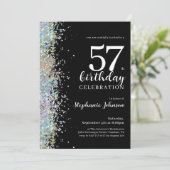 Invitation Parties scintillant élégante Noir N'importe quel â (Debout devant)