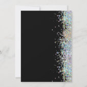 Invitation Parties scintillant élégante Noir N'importe quel â (Dos)