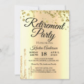 Invitation Parties scintillant Élégante Sparkly Retraite Part (Devant)