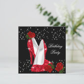 Invitation Parties scintillant élégante talons hauts Rose rou (Debout devant)