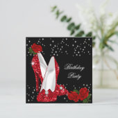 Invitation Parties scintillant élégante talons hauts Rose rou (Debout devant)