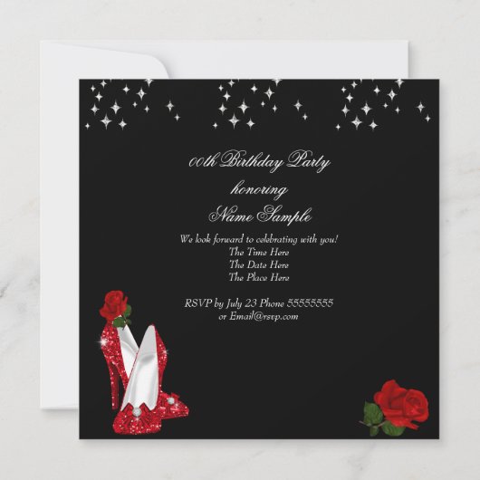 Invitation Parties scintillant élégante talons hauts Rose rou (Dos)