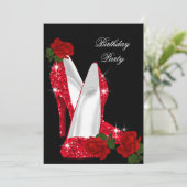 Invitation Parties scintillant élégante talons hauts Rouge Ro (Debout devant)