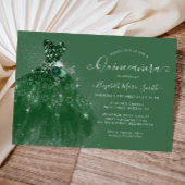 Invitation Parties scintillant Emerald Green Robe d'argent Qu
