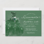 Invitation Parties scintillant Emerald Green Robe d'argent Qu (Devant)